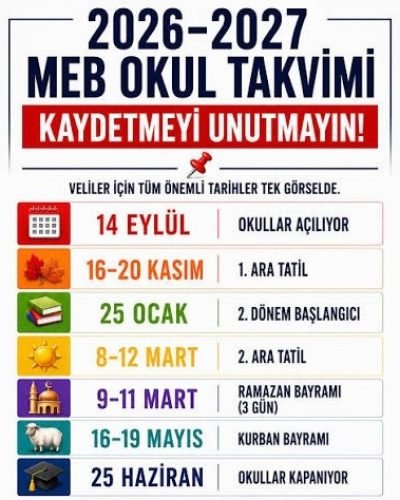 2026-2027 Eğitim Öğretim Yılı